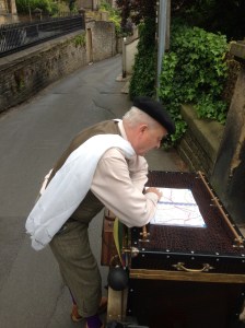 Maxim checking the altitude.